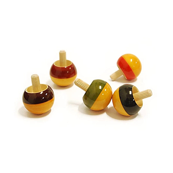 Wooden spinning tops